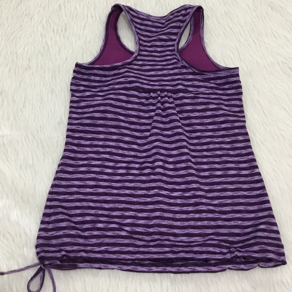 Athleta women’s purple striped athletic fitness yoga running bra top siz… - Picture 6 of 6
